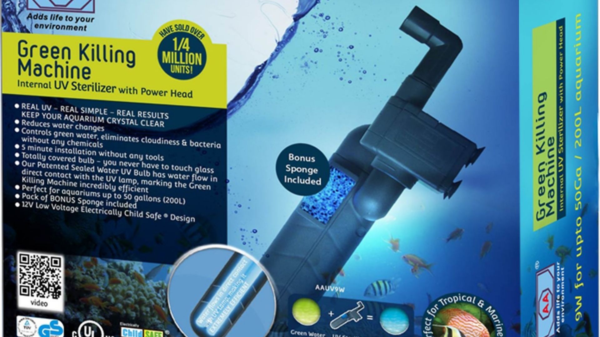 AA Aquarium Green Killing Machine UV Sterilizer Review – Video